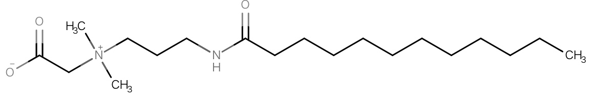 ラウラミドプロピルベタインのことです。両生界面活性剤できめ細かい泡質であったり、使用感の良さが特徴です。単体で使われるよりは、他の界面活性剤の補助役として配合されることが多いです。